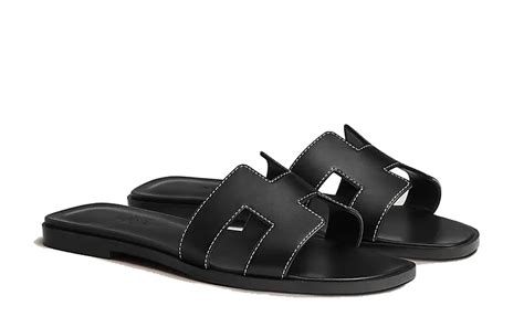 hermes slippers dames zwart